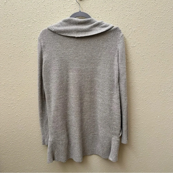 Barefoot Dreams cozy chic lite gray open front long cardigan medium - Picture 5 of 9